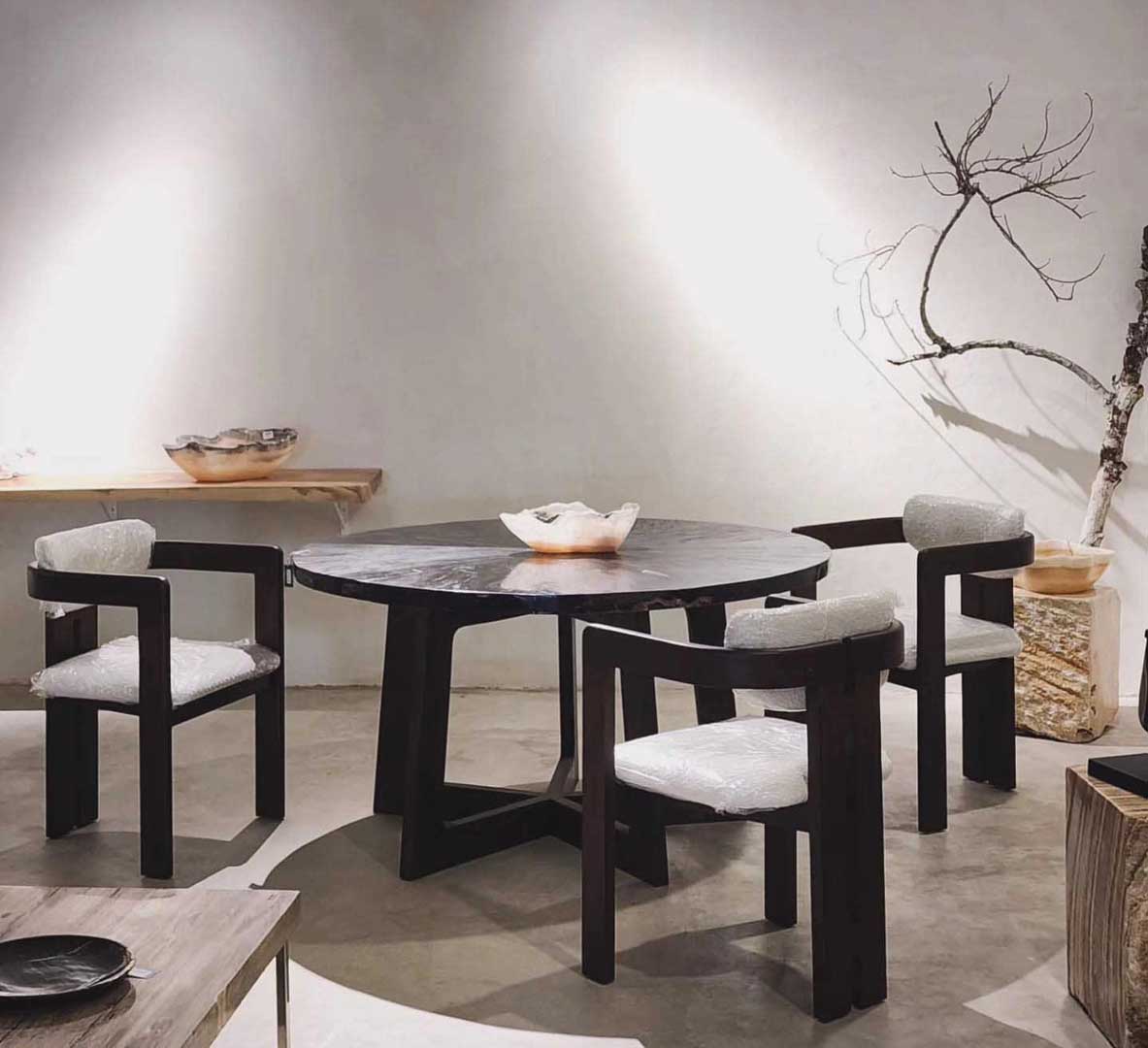 Round Black dining table - NL 111 - Image 3