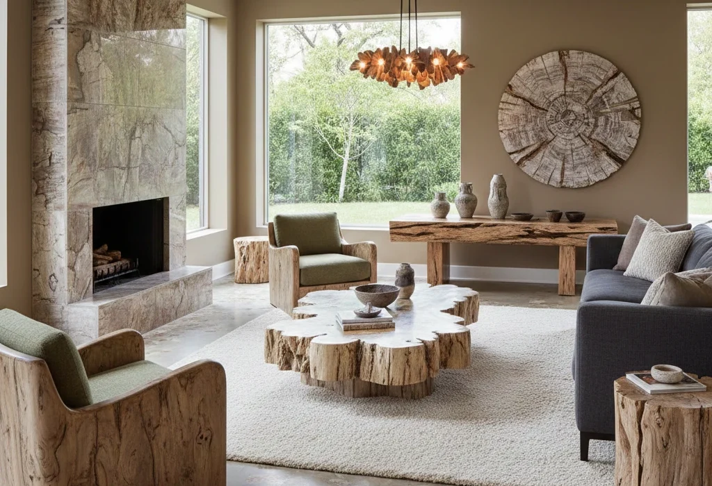 Premium Petrified Wood Custom Furniture in Indonesia