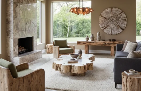Premium Petrified Wood Custom Furniture in Indonesia