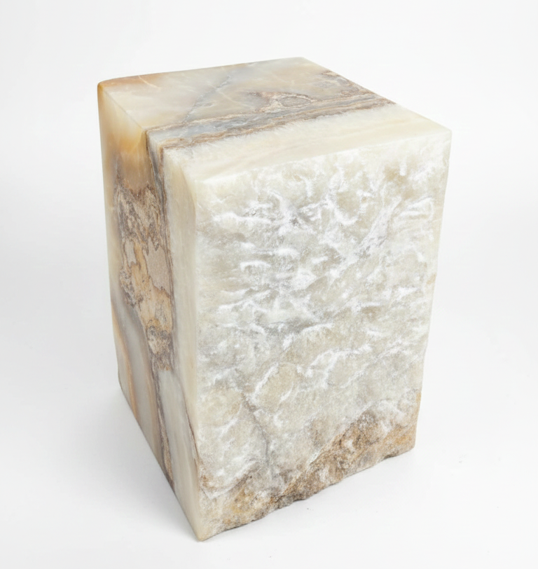 White Onyx Stool Natural