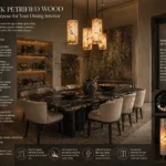 Black Petrified Wood and Its Purpose for Your Dining Interior