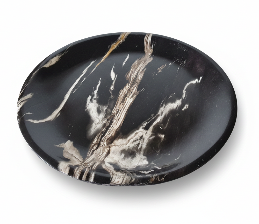 Rounded Petrified Plate – PL092