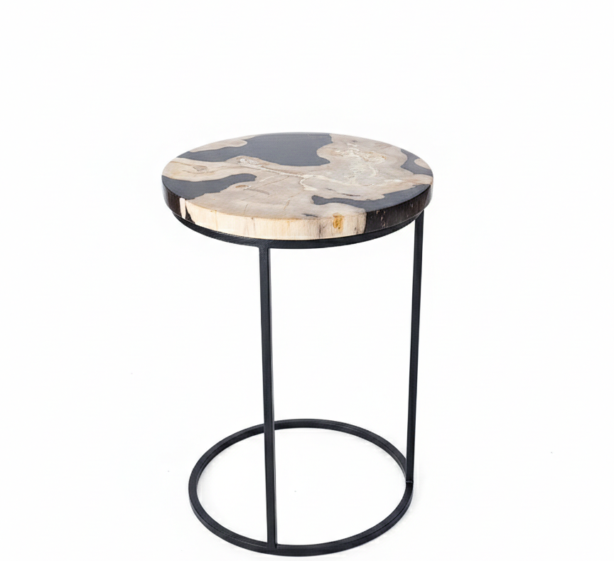 Petrified Wood End Table - TB080