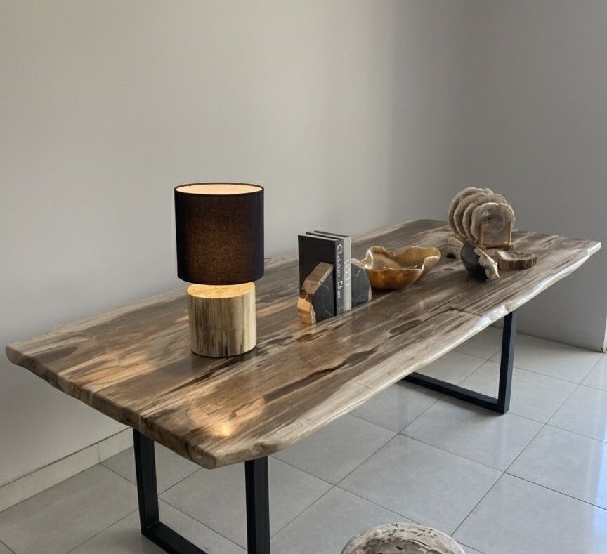 White Dining table join book match - NL 116