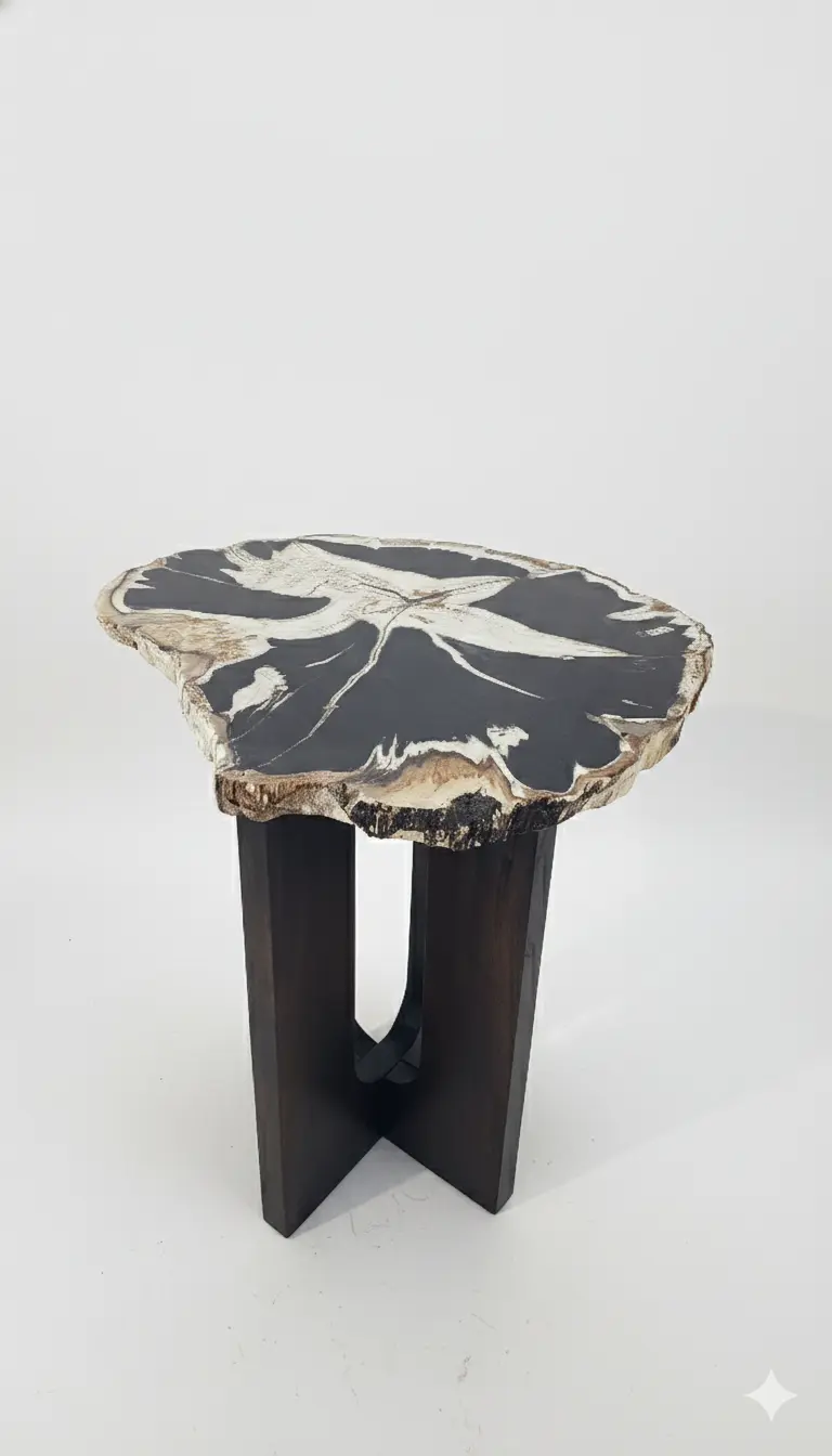 Petrified Wood Side Table - TB085