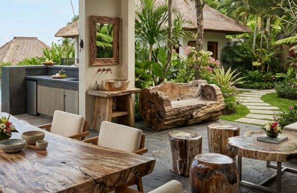 5 Best Petrified Wood Furniture for Outdoor Design How Luxury Furniture Increases the Value of Your Bali Villa Property