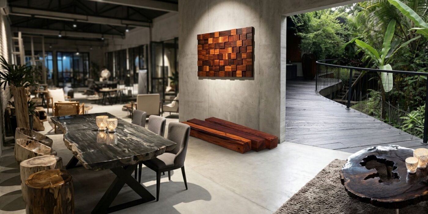 Integrating Petrified Wood and Ulin in Modern Architecture