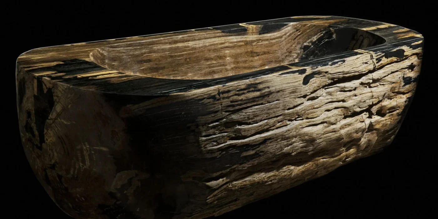 1.7 Million USD Worth of Petrified Wood Bathtub