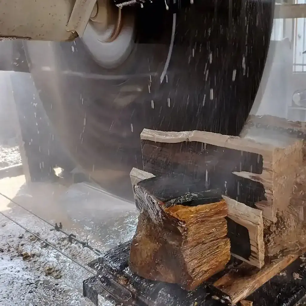 custom petrified wood furniture