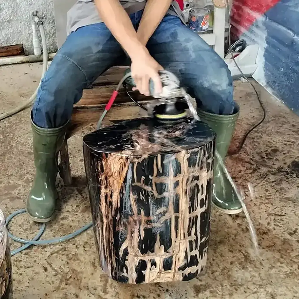 custom petrified wood furniture