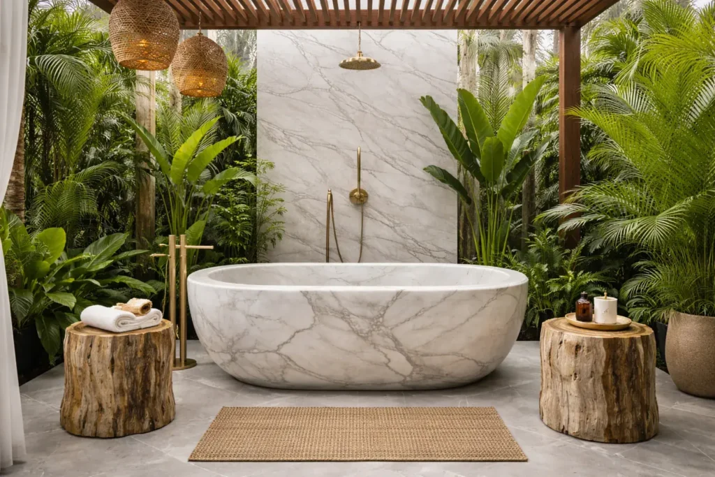 10 Stunning Custom Bathroom Ideas for Luxury Homes Outdoor Bathroom Concept