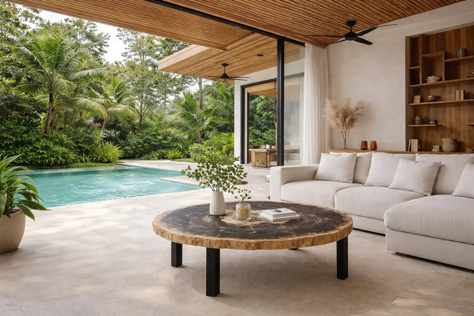 Premium Petrified Wood Custom Furniture in Indonesia