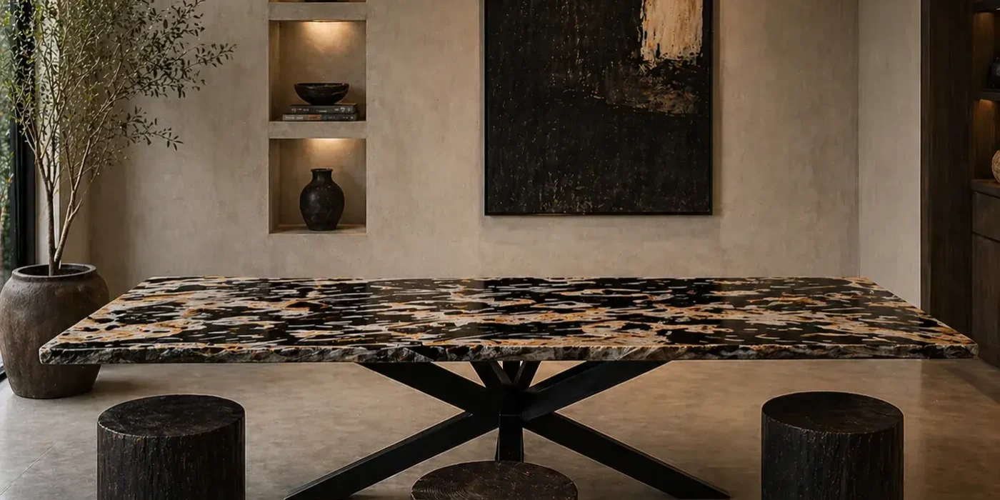 Premium Petrified Wood Dining Tables for Luxury Homes in Canada