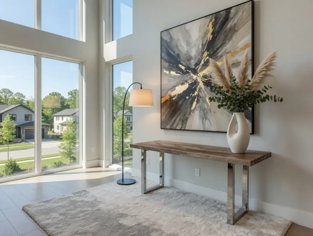 console table by Bali Petrified Wood