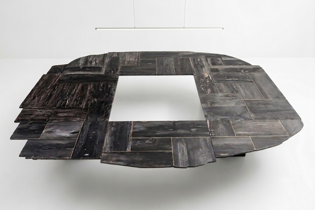 Custom Petrified Wood Dining Table
