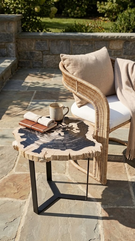 Curved Rattan Dining Chair