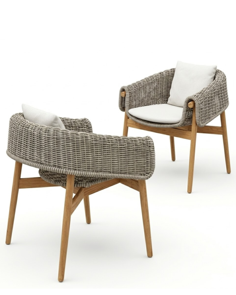 Balinese Teak Rattan Dining Chair