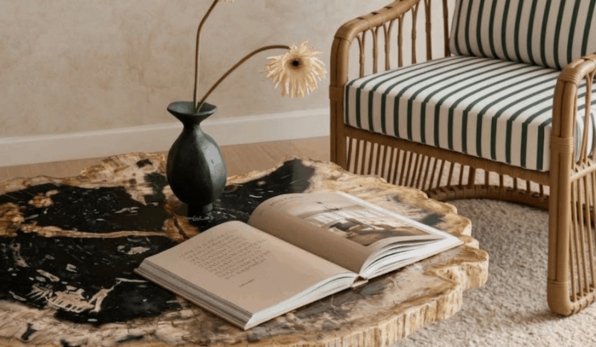 Side Table Petrified Wood