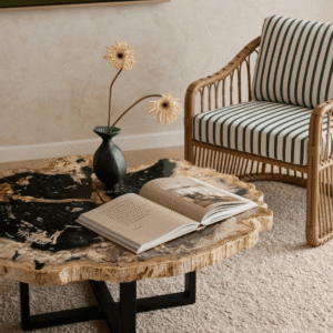 Side Table Petrified Wood