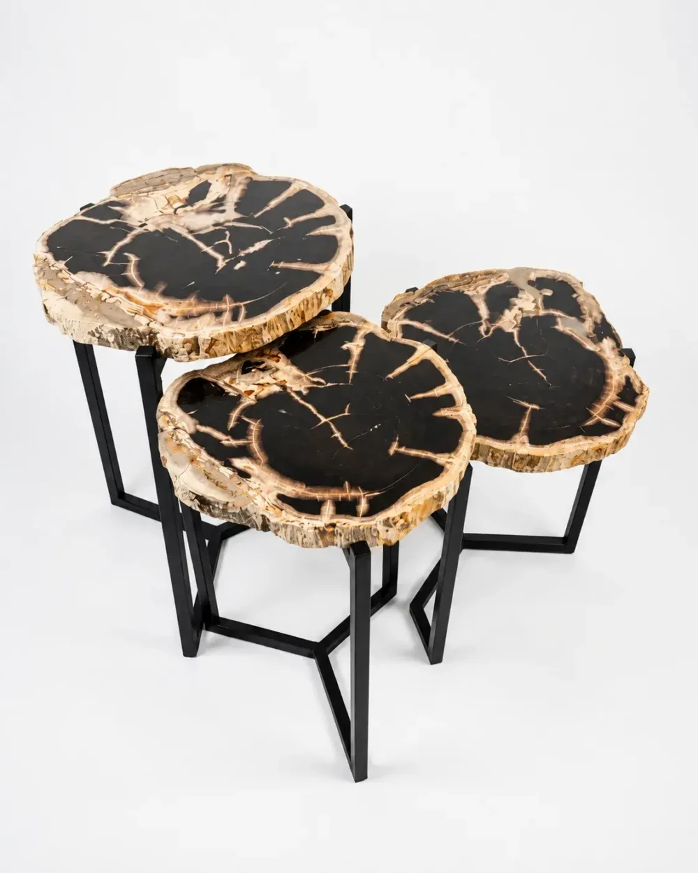 Petrified Wood Nesting Table (Set of 3) – TB142